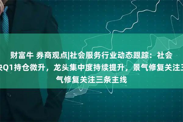 财富牛 券商观点|社会服务行业动态跟踪：社会服务板块Q1持仓微升，龙头集中度持续提升，景气修复关注三条主线