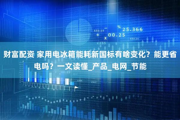 财富配资 家用电冰箱能耗新国标有啥变化？能更省电吗？一文读懂_产品_电网_节能
