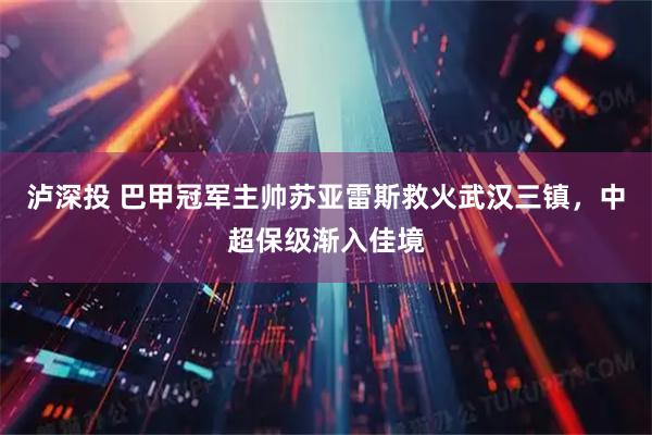 泸深投 巴甲冠军主帅苏亚雷斯救火武汉三镇，中超保级渐入佳境
